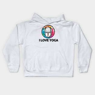 I Love Yoga Kids Hoodie